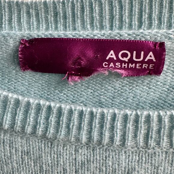 Aqua Cashmere Fox Intarsia Crewneck Sweater - Picture 8 of 9